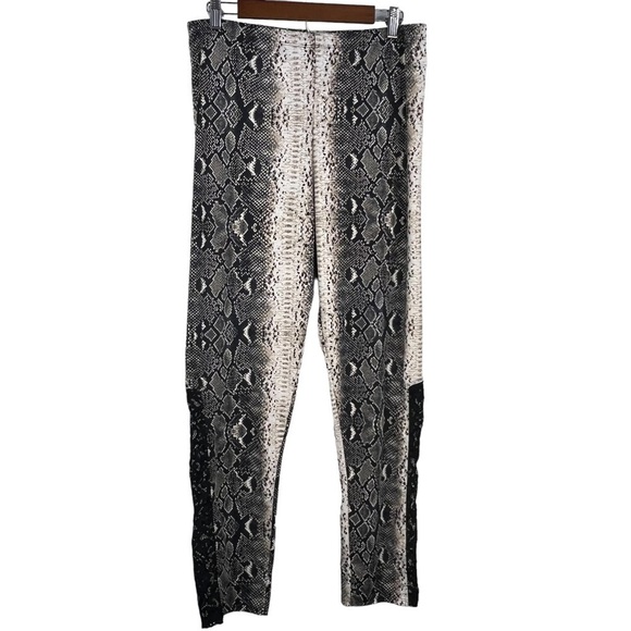 LUCKY & BLESSED NEW WITH TAG WOMENS SNAKESKIN PRINT PULL‎ ON PANTS WITH L… - Picture 1 of 10